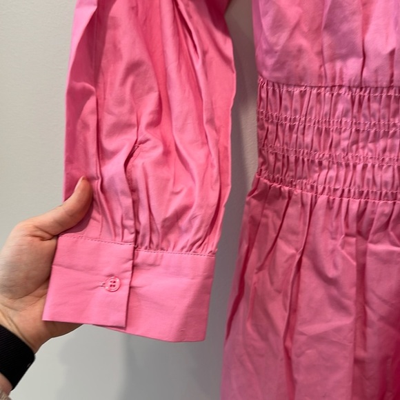 Zara Long Sleeve Mini Dress Poplin Cotton Barbie Resortwear Transition Europe - Picture 15 of 17